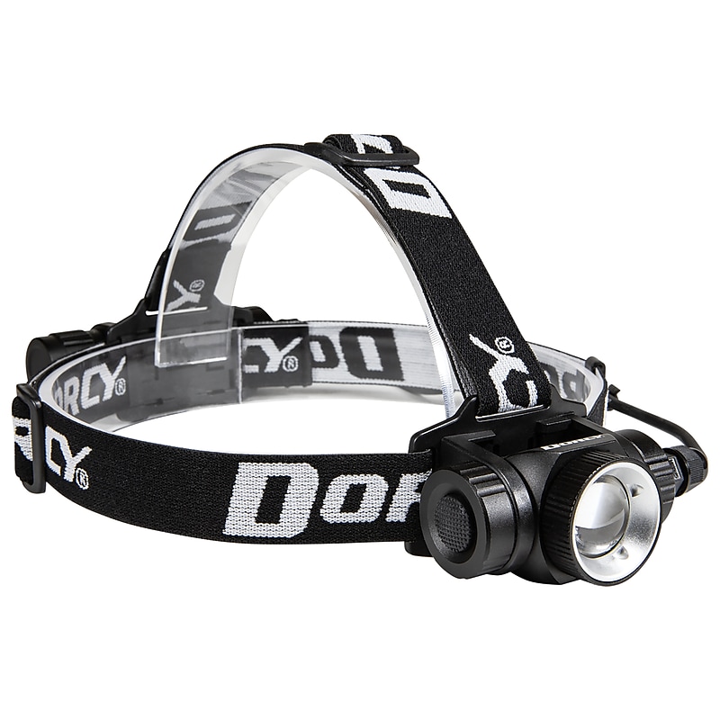 Dorcy 1,000-Lumen Pro Water-Resistant LED Rechargeable Headlamp, Black (41-2121) image 1