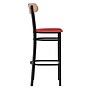 Flash Furniture Wright Transitional Steel Boomerang Back Barstool, Black/Natural Birch/Red (XUDG6V6RDVNAT)~#|#~sp191789773_sc7