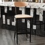 Flash Furniture Wright Transitional Steel Boomerang Back Barstool, Black/Natural Birch (XUDG6V6BNAT)~#|#~sp191789794_sc7