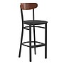 Flash Furniture Wright Transitional Steel Boomerang Back Barstool, Black/Walnut (XUDG6V6BVWAL)~#|#~sp191789817_sc7