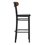 Flash Furniture Wright Transitional Steel Boomerang Back Barstool, Black/Walnut (XUDG6V6BVWAL)~#|#~sp191789825_sc7