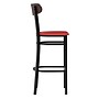 Flash Furniture Wright Transitional Metal Boomerang Back Commercial Barstools, Black/Walnut/Red, 2-Pieces/Pack (2XUDG6V6RDVWAL)~#|#~sp191789847_sc7