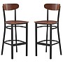 Flash Furniture Wright Transitional Metal Boomerang Back Commercial Barstools, Black/Walnut, 2-Pieces/Pack (2XUDG6V6BWAL)~#|#~sp191789852_sc7
