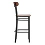 Flash Furniture Wright Transitional Metal Boomerang Back Commercial Barstools, Black/Walnut, 2-Pieces/Pack (2XUDG6V6BWAL)~#|#~sp191789865_sc7