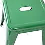 Flash Furniture Kai Industrial Iron Table Height Stackable Restaurant Stool without Back, Green, 4-Pieces/Pack (ETBT350318GN)~#|#~sp191789895_sc7