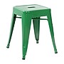 Flash Furniture Kai Industrial Iron Table Height Stackable Restaurant Stool without Back, Green, 4-Pieces/Pack (ETBT350318GN)~#|#~sp191789896_sc7