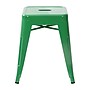 Flash Furniture Kai Industrial Iron Table Height Stackable Restaurant Stool without Back, Green, 4-Pieces/Pack (ETBT350318GN)~#|#~sp191789897_sc7