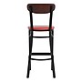 Flash Furniture Wright Transitional Steel Boomerang Back Barstool, Black/Walnut/Red (XUDG6V6RDVWAL)~#|#~sp191790212_sc7