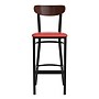 Flash Furniture Wright Transitional Steel Boomerang Back Barstool, Black/Walnut/Red (XUDG6V6RDVWAL)~#|#~sp191790214_sc7