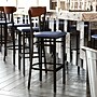 Flash Furniture Wright Transitional Steel Boomerang Back Barstool, Black/Walnut/Blue (XUDG6V6BLVWAL)~#|#~sp191790311_sc7