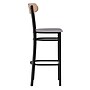 Flash Furniture Wright Transitional Steel Boomerang Back Barstool, Black/Natural Birch/Gray (XUDG6V6GYVNAT)~#|#~sp191790338_sc7