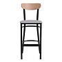 Flash Furniture Wright Transitional Steel Boomerang Back Barstool, Black/Natural Birch/Gray (XUDG6V6GYVNAT)~#|#~sp191790340_sc7