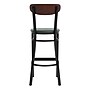 Flash Furniture Wright Transitional Steel Boomerang Back Barstool, Black/Walnut/Green (XUDG6V6GNVWAL)~#|#~sp191790351_sc7