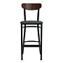 Flash Furniture Wright Transitional Steel Boomerang Back Barstool, Black/Walnut/Green (XUDG6V6GNVWAL)~#|#~sp191790353_sc7