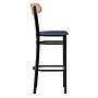 Flash Furniture Wright Transitional Steel Boomerang Back Barstool, Black/Natural Birch/Blue (XUDG6V6BLVNAT)~#|#~sp191790480_sc7