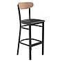 Flash Furniture Wright Transitional Steel Boomerang Back Barstool, Black/Natural Birch/Green (XUDG6V6GNVNAT)~#|#~sp191790484_sc7