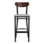 Flash Furniture Wright Transitional Steel Boomerang Back Barstool, Black/Walnut/Gray (XUDG6V6GYVWAL)~#|#~sp191790540_sc7