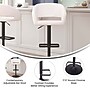 Flash Furniture Erik Contemporary Vinyl Barstool with Rounded Mid-Back, White with Black Base (CH122070WHBK)~#|#~sp191790567_sc7