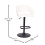 Flash Furniture Erik Contemporary Vinyl Barstool with Rounded Mid-Back, White with Black Base (CH122070WHBK)~#|#~sp191790568_sc7