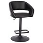 Flash Furniture Erik Contemporary Vinyl Barstool with Rounded Mid-Back, Black with Black Base (CH122070BKBK)~#|#~sp191790741_sc7