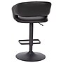 Flash Furniture Erik Contemporary Vinyl Barstool with Rounded Mid-Back, Black with Black Base (CH122070BKBK)~#|#~sp191790750_sc7