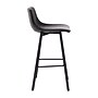 Flash Furniture Caleb Modern Metal and Faux Leather Armless Barstool, Black, 2 Pieces (CH21206930BK)~#|#~sp191790903_sc7