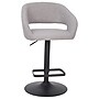 Flash Furniture Erik Contemporary Fabric Barstool with Rounded Mid-Back, Gray with Black Base (CH122070GYFABBK)~#|#~sp191790922_sc7