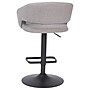 Flash Furniture Erik Contemporary Fabric Barstool with Rounded Mid-Back, Gray with Black Base (CH122070GYFABBK)~#|#~sp191790933_sc7
