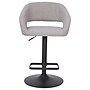 Flash Furniture Erik Contemporary Fabric Barstool with Rounded Mid-Back, Gray with Black Base (CH122070GYFABBK)~#|#~sp191790936_sc7