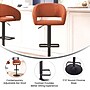 Flash Furniture Erik Contemporary Vinyl Barstool with Rounded Mid-Back, Cognac with Black Base (CH122070BRBK)~#|#~sp191791302_sc7