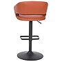 Flash Furniture Erik Contemporary Vinyl Barstool with Rounded Mid-Back, Cognac with Black Base (CH122070BRBK)~#|#~sp191791310_sc7