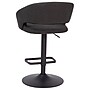 Flash Furniture Erik Contemporary Fabric Barstool with Rounded Mid-Back, Charcoal with Black Base (CH122070CHFABBK)~#|#~sp191791414_sc7
