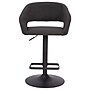 Flash Furniture Erik Contemporary Fabric Barstool with Rounded Mid-Back, Charcoal with Black Base (CH122070CHFABBK)~#|#~sp191791418_sc7