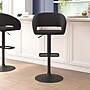 Flash Furniture Erik Contemporary Fabric Barstool with Rounded Mid-Back, Charcoal with Black Base (CH122070CHFABBK)~#|#~sp191791420_sc7