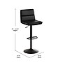 Flash Furniture Hughes Modern Faux Leather Channel Stitched Barstool, Black, 2 Pieces (CH202071BK)~#|#~sp191791521_sc7