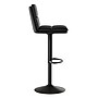 Flash Furniture Hughes Modern Faux Leather Channel Stitched Barstool, Black, 2 Pieces (CH202071BK)~#|#~sp191791528_sc7