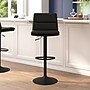 Flash Furniture Hughes Modern Faux Leather Channel Stitched Barstool, Black, 2 Pieces (CH202071BK)~#|#~sp191791533_sc7