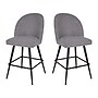 Flash Furniture Lyla Modern Faux Linen High Back Counter Height Stool, Gray, 2 Pieces (AY1026H26GYFAB)~#|#~sp191793464_sc7