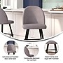 Flash Furniture Lyla Modern Faux Linen High Back Counter Height Stool, Gray, 2 Pieces (AY1026H26GYFAB)~#|#~sp191793471_sc7
