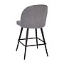 Flash Furniture Lyla Modern Faux Linen High Back Counter Height Stool, Gray, 2 Pieces (AY1026H26GYFAB)~#|#~sp191793474_sc7