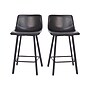 Flash Furniture Caleb Modern Metal and Faux Leather Armless Counter Height Stool, Black, 2 Pieces (CH21206924BK)~#|#~sp191793658_sc7