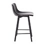 Flash Furniture Caleb Modern Metal and Faux Leather Armless Counter Height Stool, Black, 2 Pieces (CH21206924BK)~#|#~sp191793669_sc7