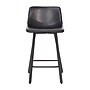 Flash Furniture Caleb Modern Metal and Faux Leather Armless Counter Height Stool, Black, 2 Pieces (CH21206924BK)~#|#~sp191793670_sc7