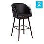 Flash Furniture Margo Modern Faux Leather and Beechwood Barstool, Black, 2 Pieces (2AY192830BK)~#|#~sp191793701_sc7