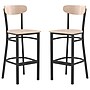 Flash Furniture Wright Transitional Metal Boomerang Back Commercial Barstools, Black/Birch, 2-Pieces/Pack (2XUDG6V6BNAT)~#|#~sp191793736_sc7