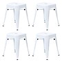 Flash Furniture Kai Industrial Iron Table Height Stackable Restaurant Stool without Back, White, 4-Pieces/Pack (ETBT350318WH)~#|#~sp191793799_sc7