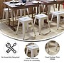 Flash Furniture Kai Industrial Iron Table Height Stackable Restaurant Stool without Back, White, 4-Pieces/Pack (ETBT350318WH)~#|#~sp191793807_sc7