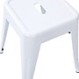 Flash Furniture Kai Industrial Iron Table Height Stackable Restaurant Stool without Back, White, 4-Pieces/Pack (ETBT350318WH)~#|#~sp191793811_sc7