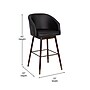 Flash Furniture Margo Modern Faux Leather and Beechwood Barstool, Black (AY192830BK)~#|#~sp191793904_sc7