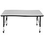 Flash Furniture Wren Rectangular Wave Mobile Activity Table, 28" x 47.5", Height Adjustable, Gray (XUA3048CONGYTPC)~#|#~sp192322855_sc7